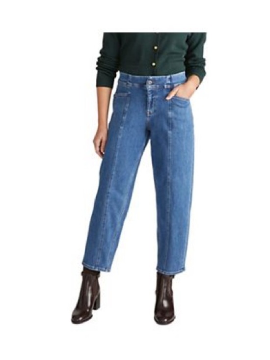 Universal Standard Denim - Universal Standard Kiera Barrel Leg Jeans Size 16 Stretchy Indigo Wash